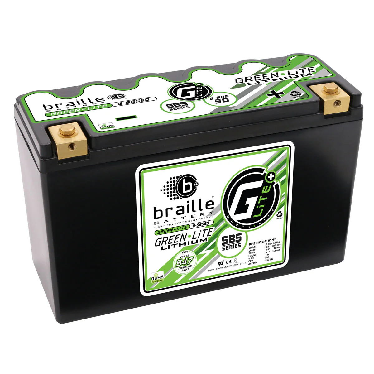 Braille G-SBS30S GreenLite Automotive Lithium Battery