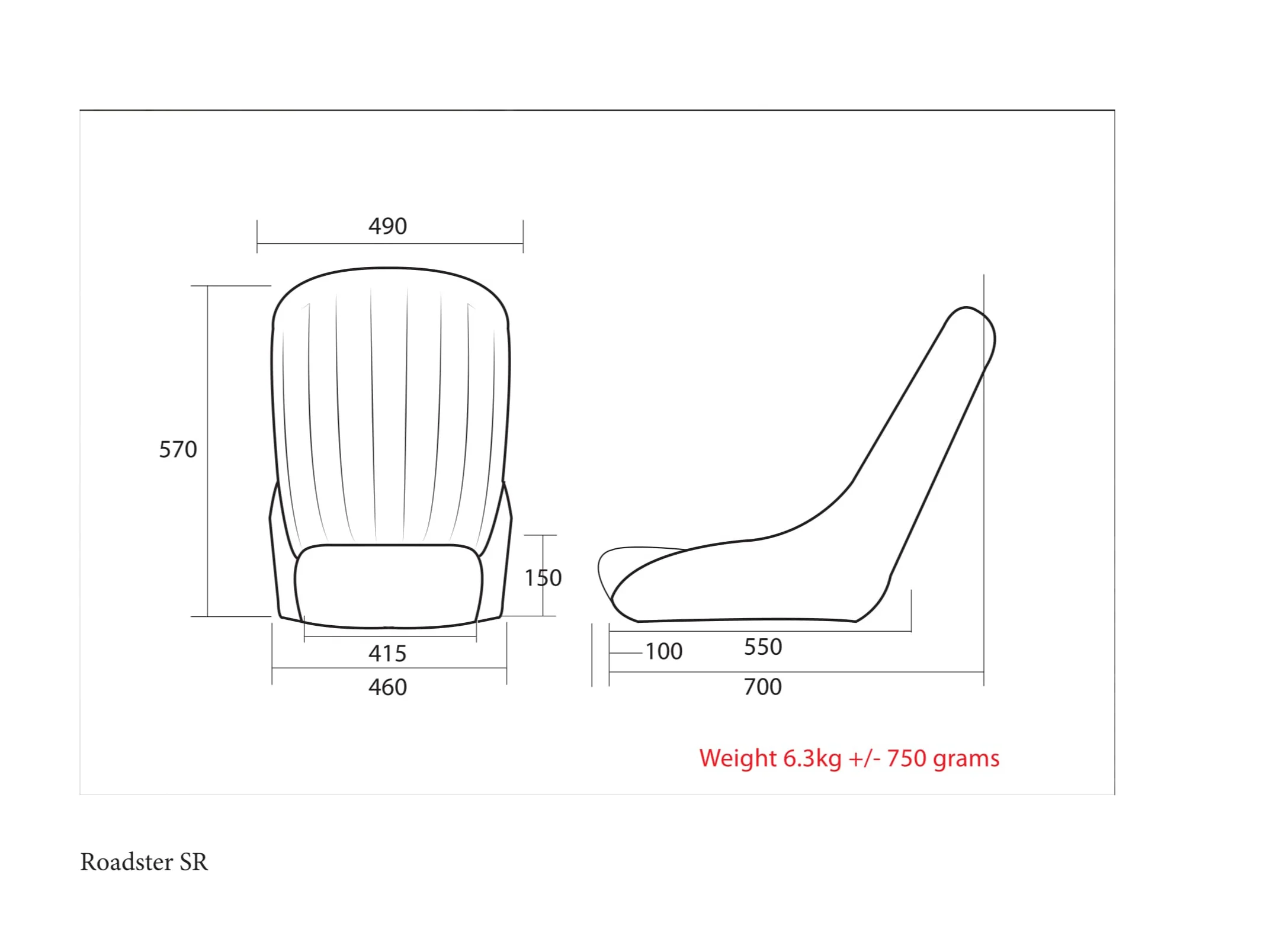 Cobra Roadster SR Seat - Image 2