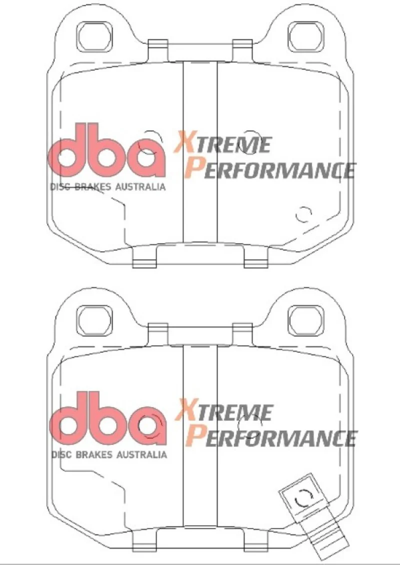 DBA 03-06 EVO / 04-09 STi / 03-07 350Z Track Edition/G35 w/ Brembo XP650 Rear Brake Pads - Image 3
