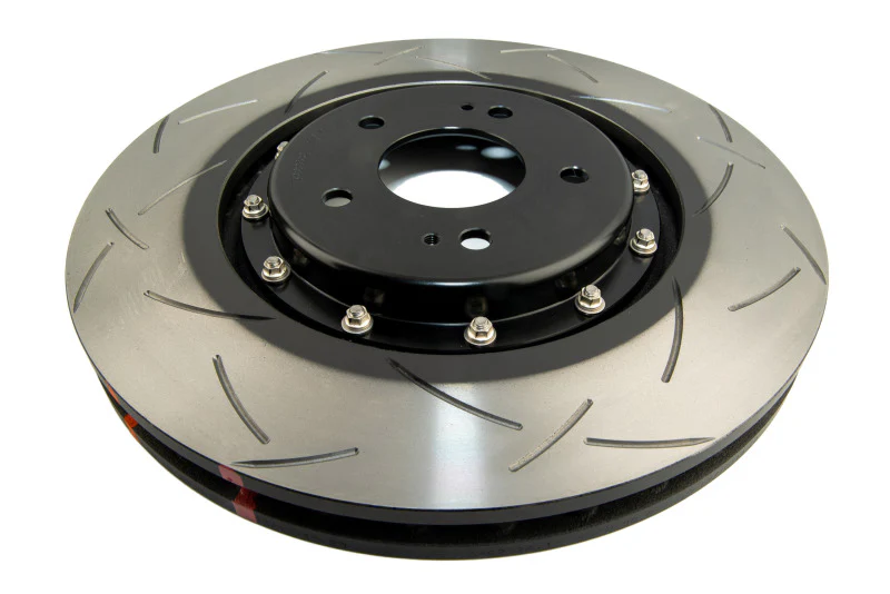 DBA 08+ EVO X Front Slotted 5000 Series 2 Piece Rotor Assembled w/ Black Hat - Image 2