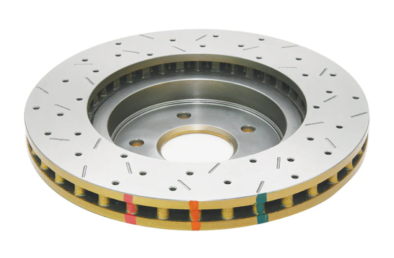 DBA 8/98+ Nissan Skyline R34 GTT Front Cross Drilled Slotted 4000 Series Rotor - Image 2