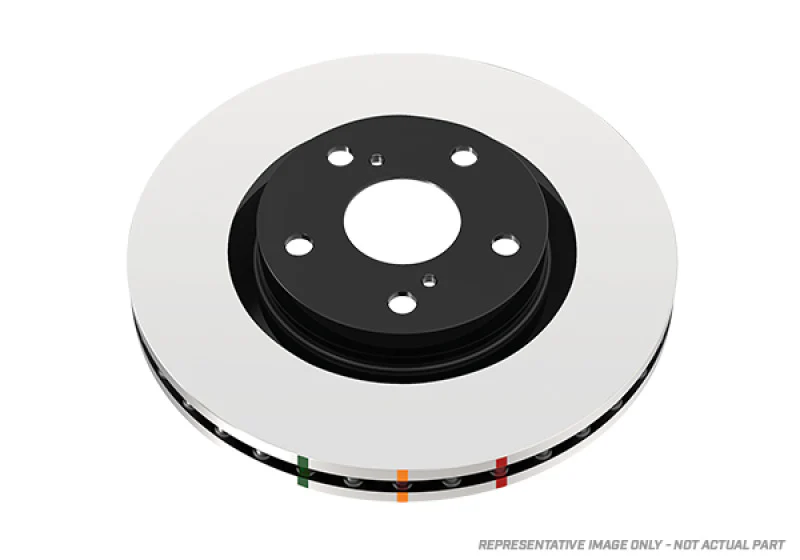 DBA Subaru WRX STi Brembo 6 Pot Spec R Yellow Calipers 19in Rim 4000 Series Stand Rear Brake Rotor