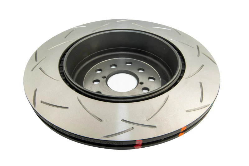 DBA Subaru WRX STi Brembo 6 Pot Spec R Yellow Calipers 19in Rim 4000 Series Stand Rear Brake Rotor - Image 4