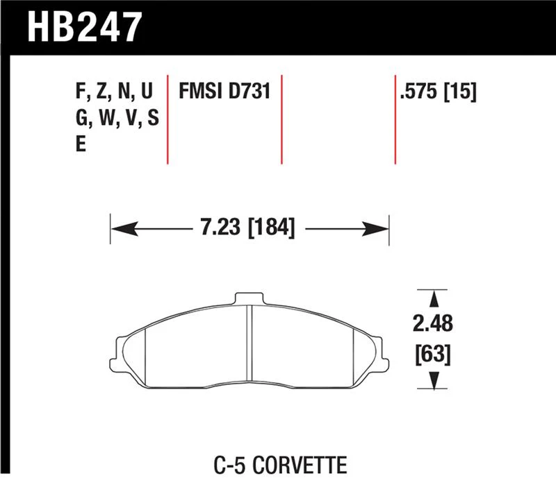 Hawk 04-09 Cadillac XLR / 01-04 Corvette Z06/ 05-06 Pontiac GTO DTC-30 Race Front Brake Pads - Image 5