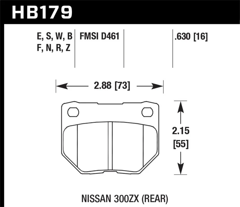 Hawk 06-07 WRX DTC-30 Rear Race Pads - Image 2