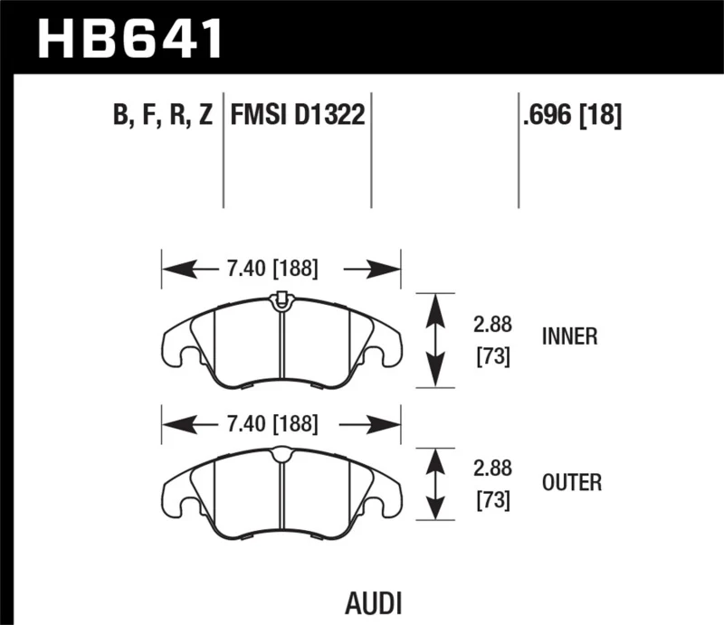Hawk 09-10 Audi A4/A4 Quattro/A5 Quattro/Q5/S5 / 10 S4 HPS Street Front Brake Pads - Image 2