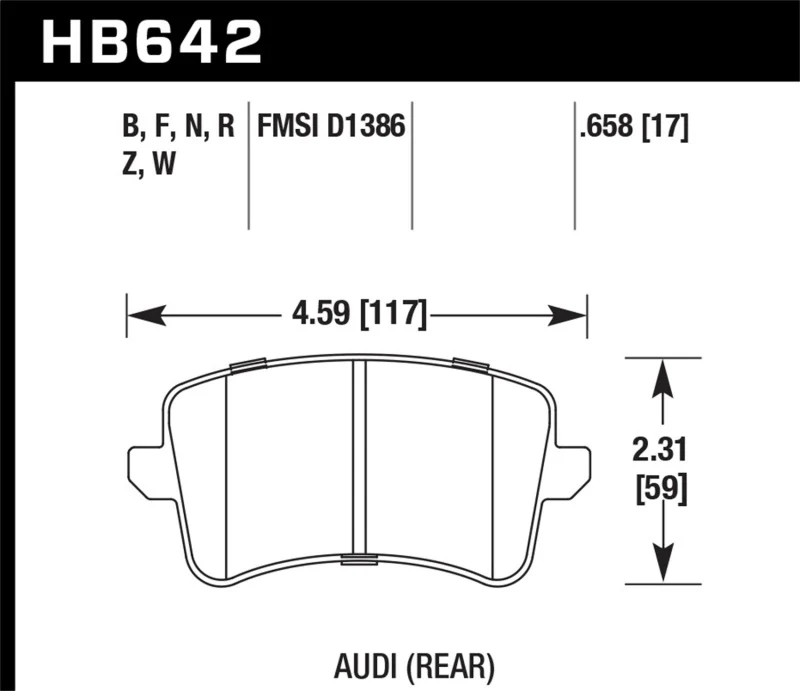 Hawk 09-10 Audi A4/A4 Quattro/A5 Quattro/Q5/S5 / 10 S4 HPS Street Rear Brake Pads - Image 2