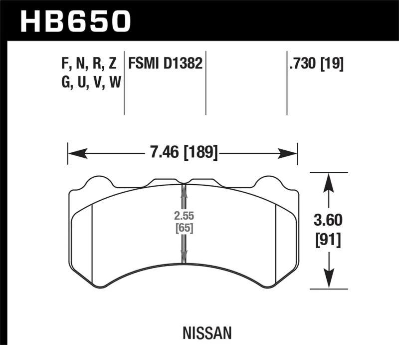 Hawk 09-11 Nissan GT-R HPS Street Front Brake Pads - Image 2