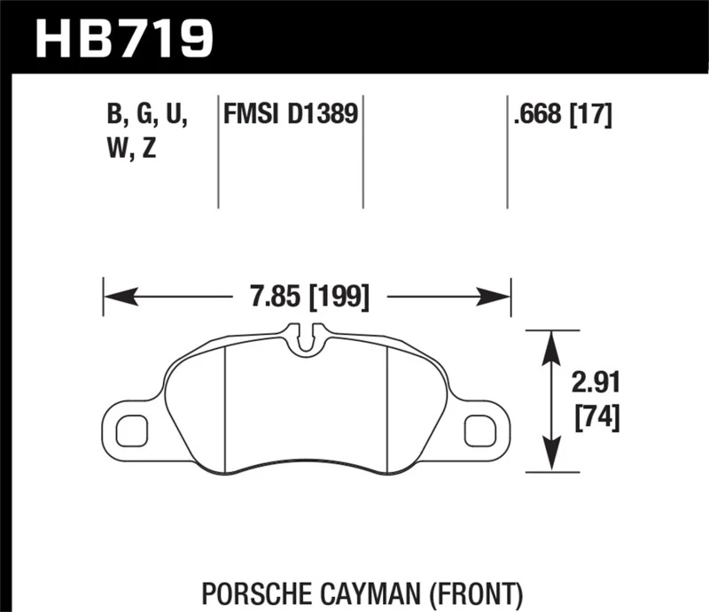 Hawk 09-11 Porsche 911 Carrera / 13-16 Porsche Boxster DTC-60 Race Front Brake Pads - Image 2