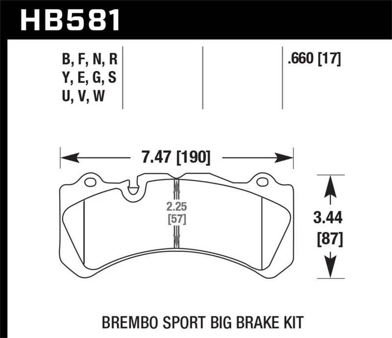Hawk 09 Nissan GT-R R35 HP+ Street Front Brake Pads - Image 2