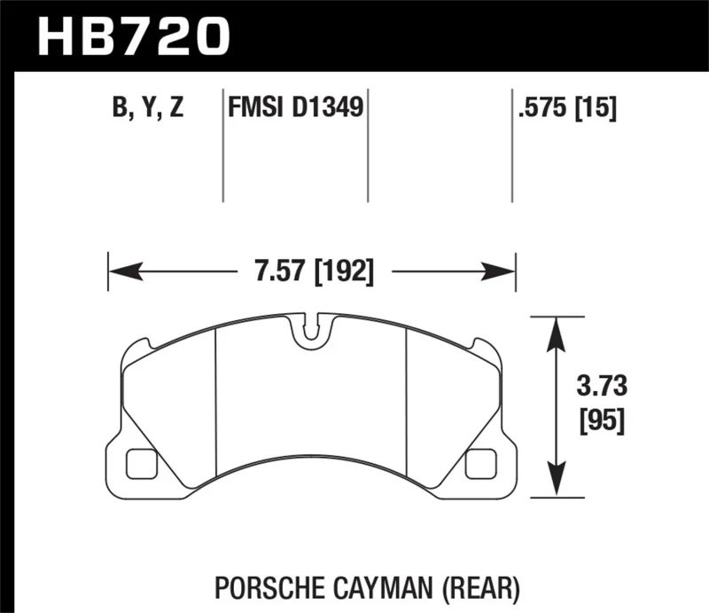 Hawk 10-16 Porsche Panamera / 08-15 Porsche Cayenne Performance Ceramic Street Front Brake Pads - Image 2
