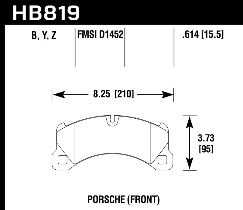 Hawk 11-13 Porsche Cayenne HPS 5.0 Front Brake Pads - Image 2