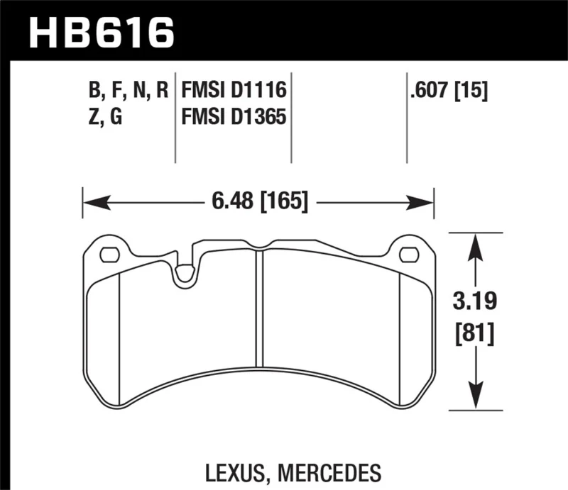 Hawk 13-14 Ford Mustang GT500 HPS 5.0 Street Front Brake Pads - Image 2