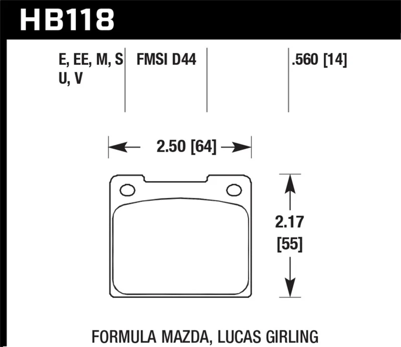 Hawk 65-80 Triumph Spitfire (MKIII/MKIV) DTC-70 Race Front Brake Pads - Image 4
