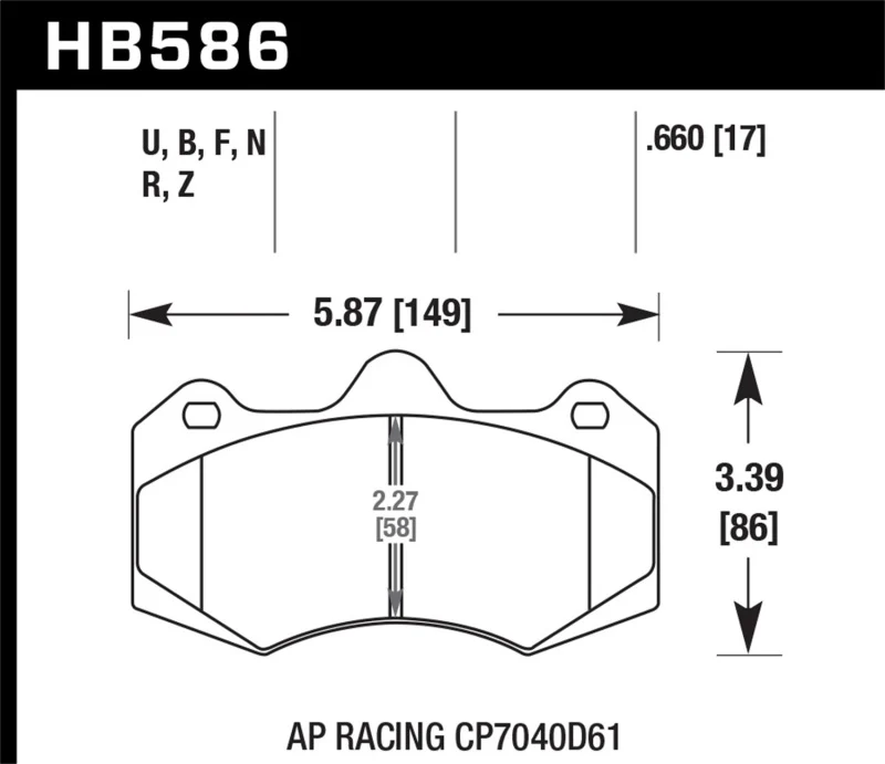 Hawk AP Racing CP7040 DTC-70 Race Brake Pads - Image 2