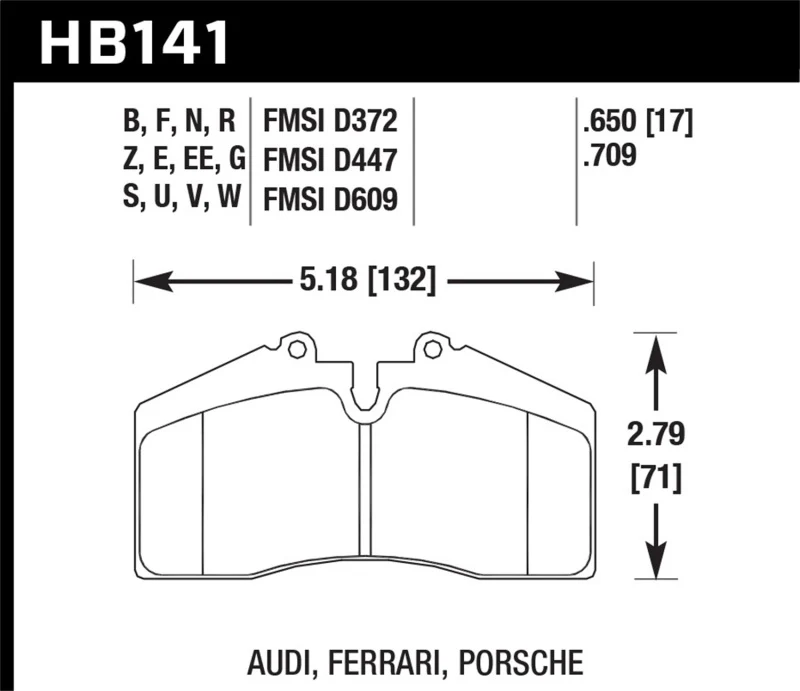 Hawk Audi/Porsche Rear AND ST-40 Performance Ceramic Street Brake Pads - Image 2
