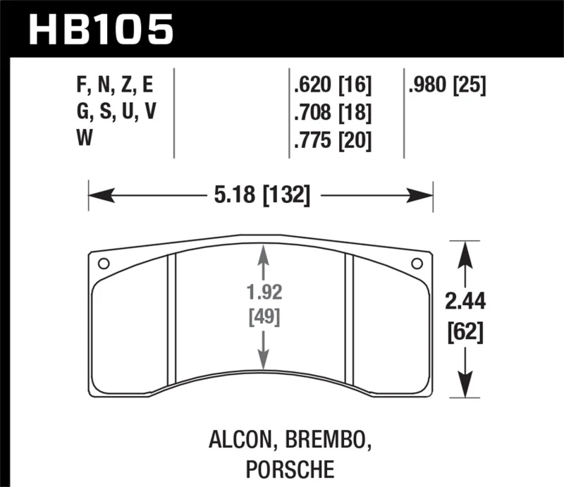 Hawk Brembo Racing DTC-60 Brake Pads - Image 2