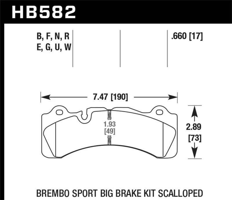 Hawk Brembo Scallped DTC-60 Race Brake Pads - Image 2