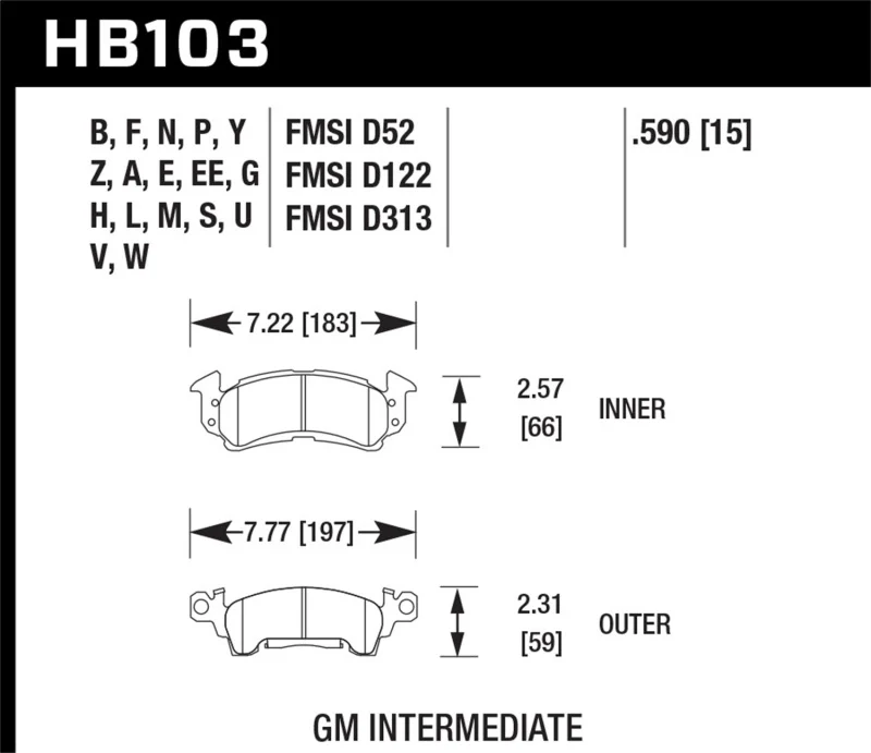 Hawk HP+ Street Brake Pads - Image 2