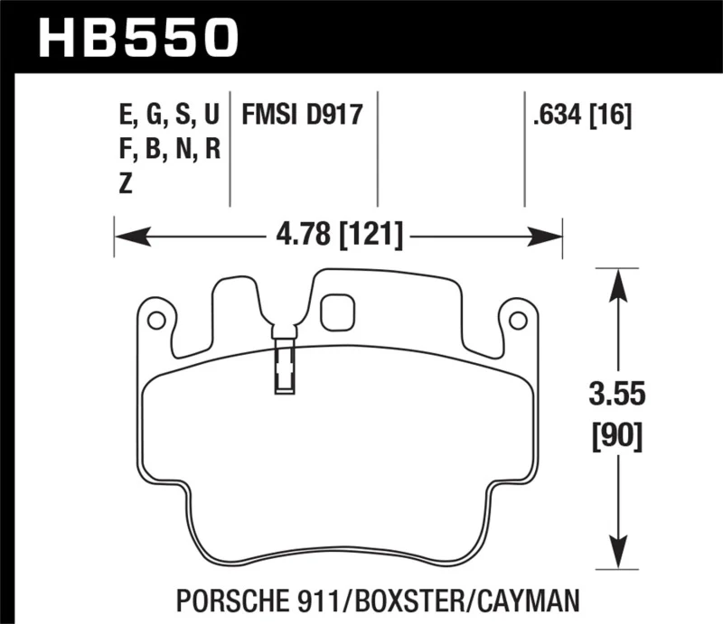 Hawk Porsche Front HP+ Brake Pads - Image 2