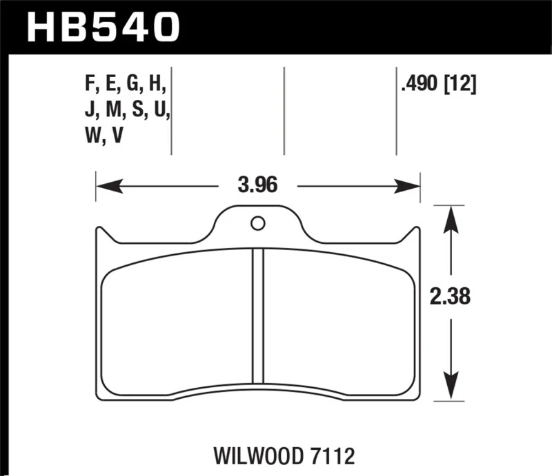 Hawk Wilwood 7112 Blue 9012 Race Brake Pads - Image 2