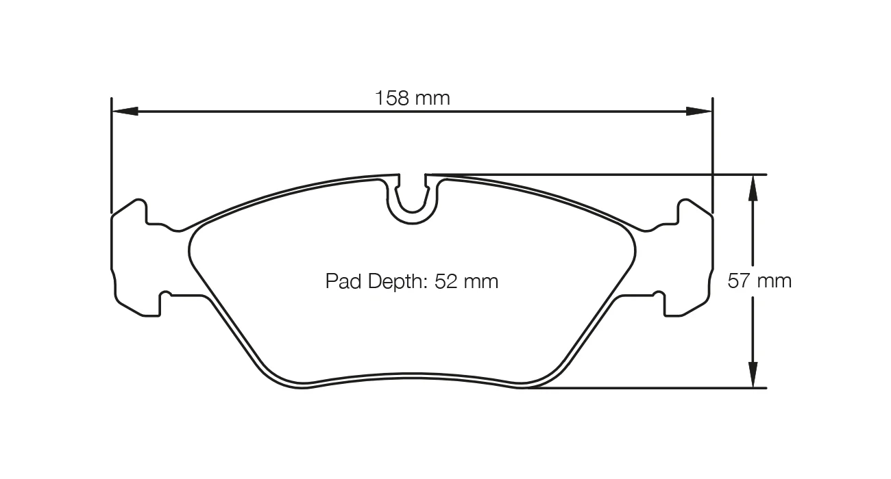 Pagid Race Pad Set 1144 29 19.5mm Front BMW E30 M3 Evo I&Ii
