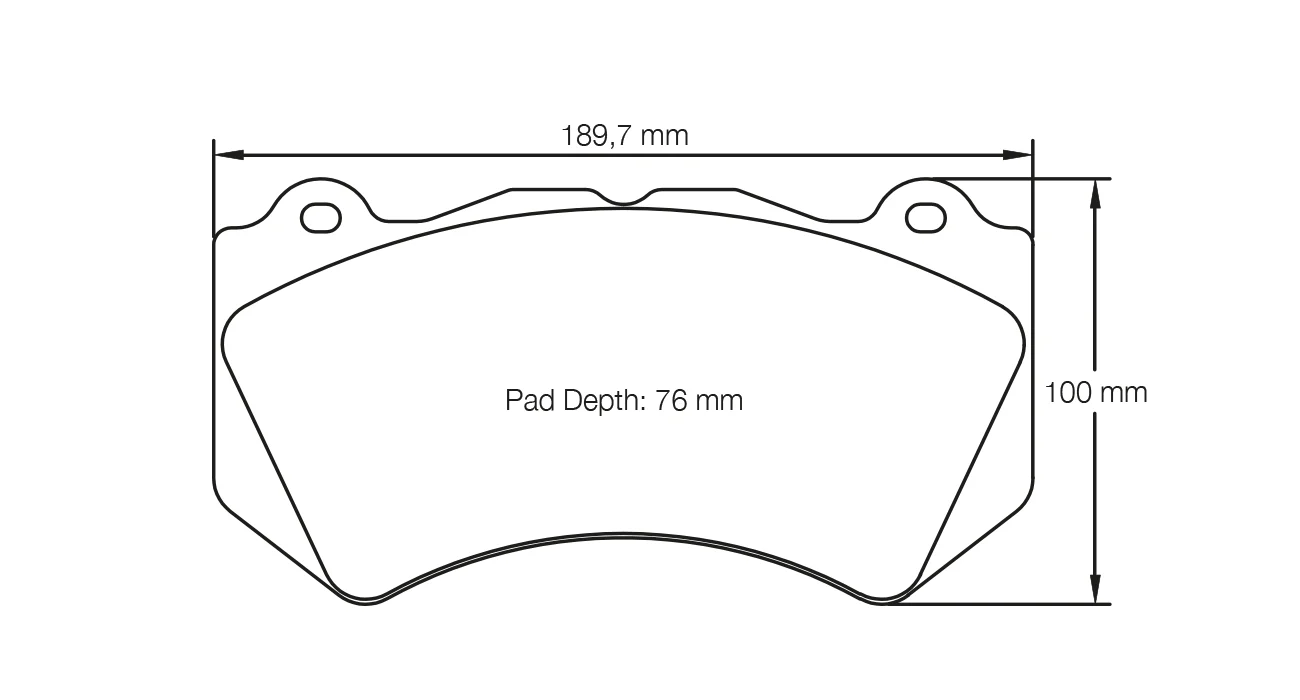 Pagid Race Pad Set 8083 RSL1 Brembo 6 Piston D76