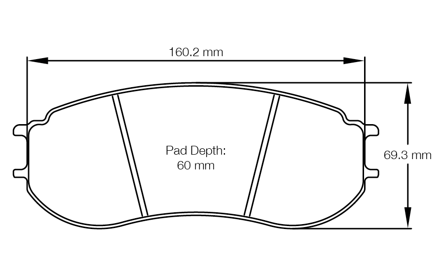 Pagid Race Pad Set 8241 RST3 Porsche 991 GT3 R Front