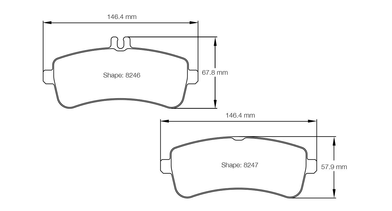 Pagid Race Pad Set 8246 29 AMG GTs Rear