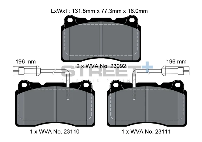 Pagid Street+ Brake Pads 8017