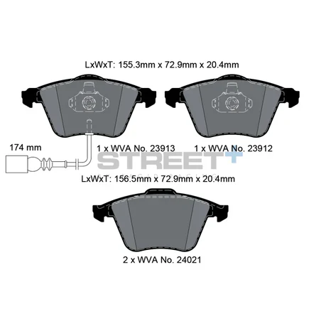 Pagid Street+ Brake Pads 8048
