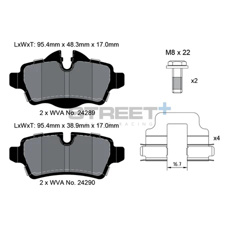 Pagid Street+ Brake Pads 8066