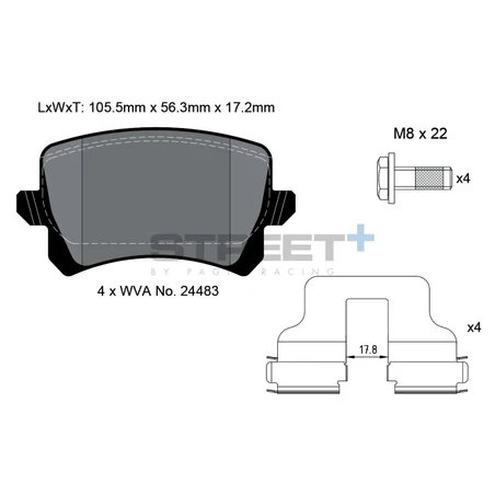 Pagid Street+ Brake Pads 8075