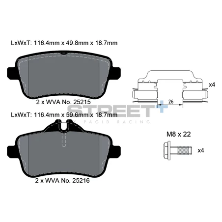 Pagid Street+ Brake Pads 8115