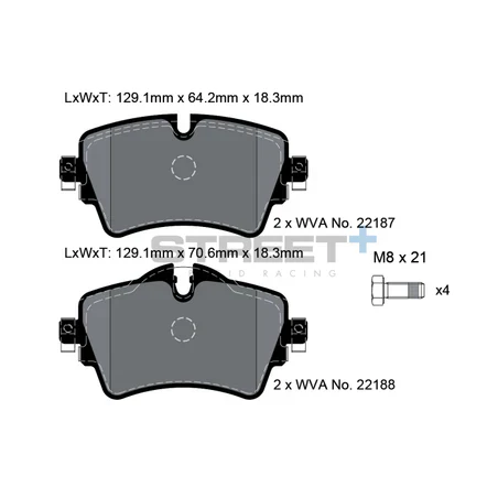 Pagid Street+ Brake Pads 8161