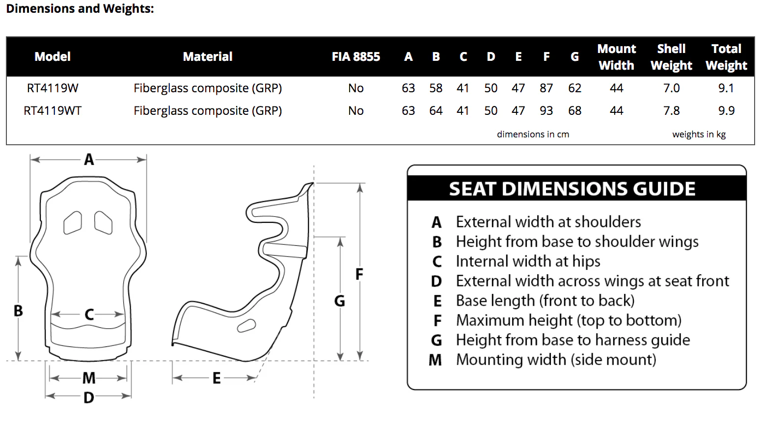 Racetech RT4119W Racing Seat - Image 5