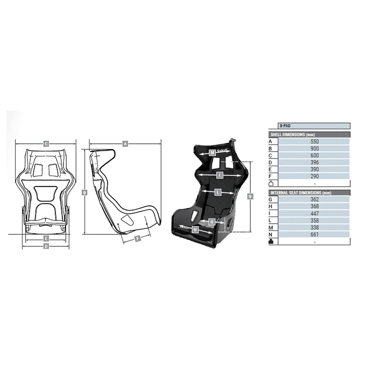 Sabelt X-Pad Racing Seat - Image 3