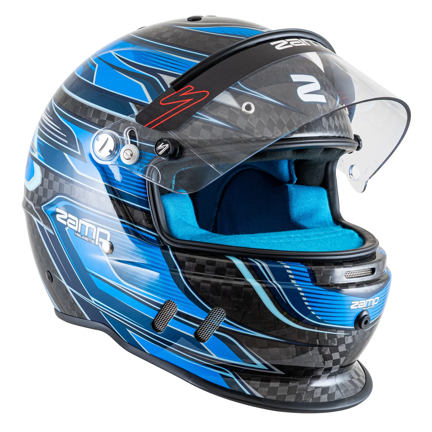 Zamp RZ-67D Helmet (SA2025) - Carbon Blue - Image 5