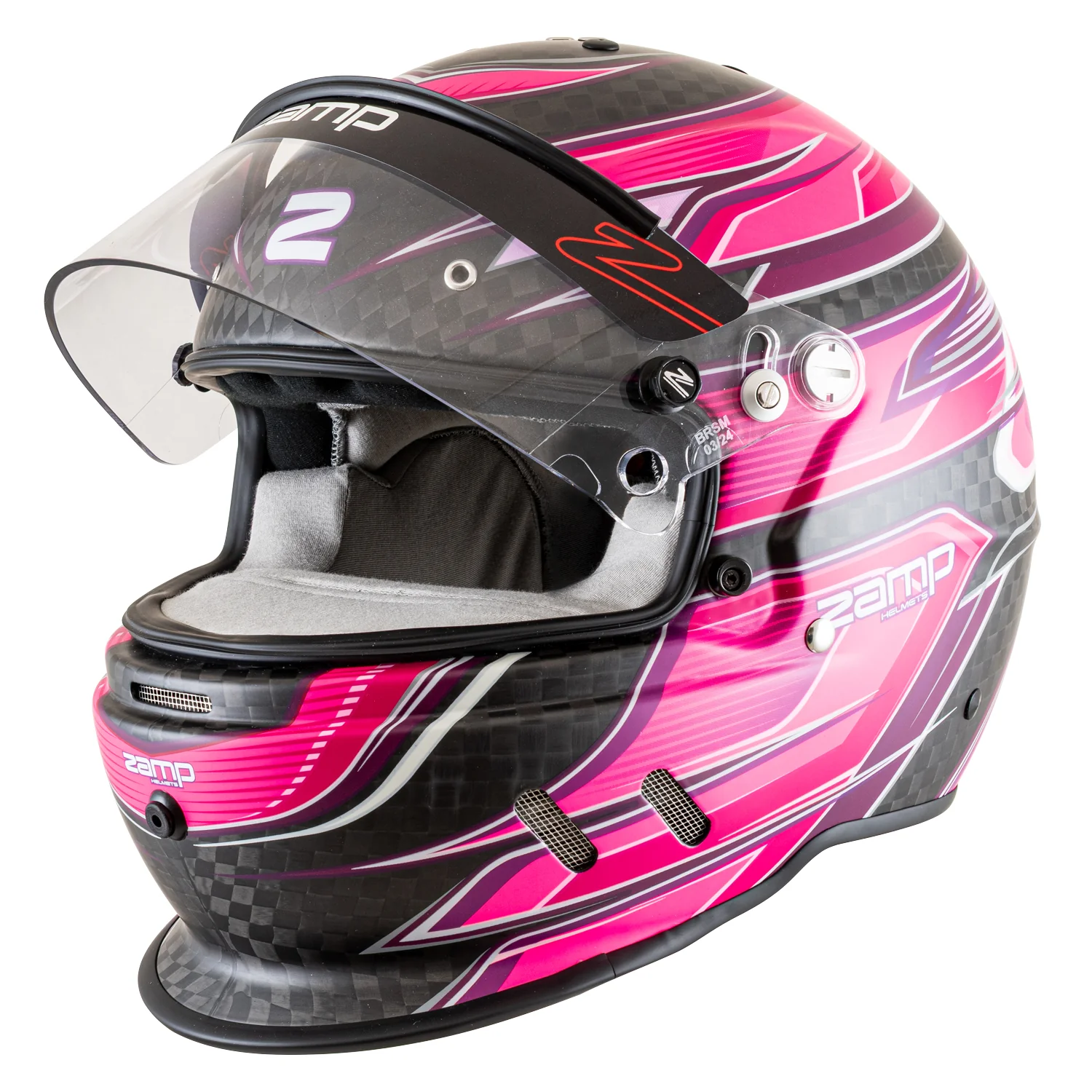 Zamp RZ-67D Helmet (SA2025) - Carbon Pink - Image 4